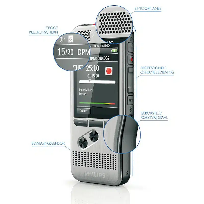 Philips PocketMemo digitale recorder DPM6000 - Afbeelding 2