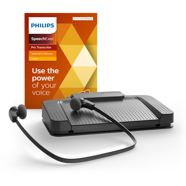Philips TranscriptieSet LFH7277 met SpeechExec Pro Transcribe versie 11 software (met netwerk ondersteuning)