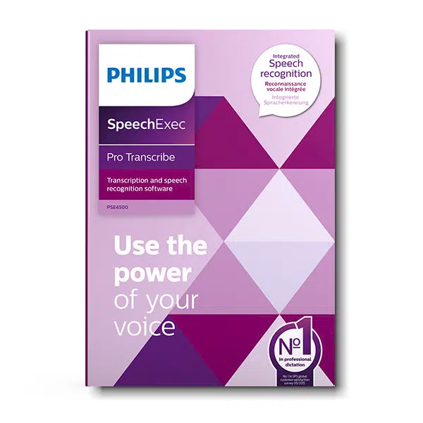 PSE4500 Philips SpeechExec Pro Transcribe inclusief Nuance spraakherkenning