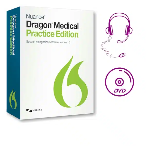 Dragon Medical Practice Edition 3 - met USB-headset en DVD