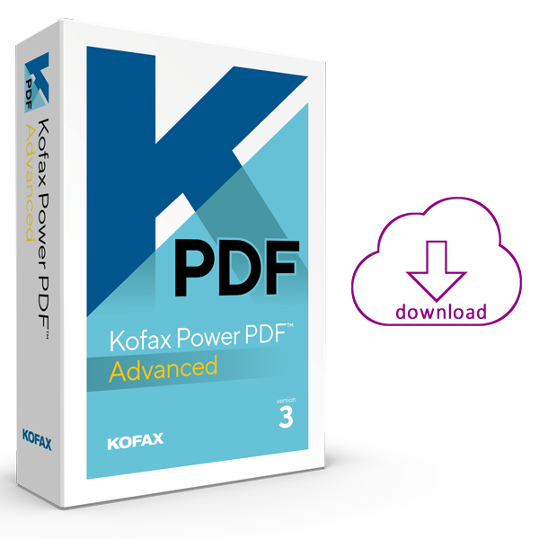 Kofax Power PDFAdvanced 3 PDF-software voor PDF's maken en bewerken kun je bestellen bij AVT