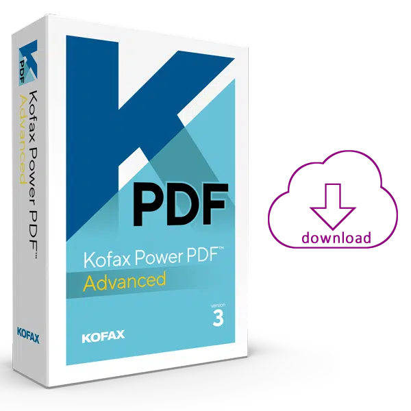 Kofax Power PDFAdvanced 3 PDF-software voor PDF's maken en bewerken kun je bestellen bij AVT