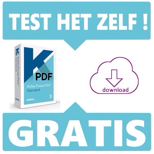 Test nu zelf de Kofax (voorheen Nuance) Power PDF 3 software - Gratis - Voor het maken en bewerken van PDF's