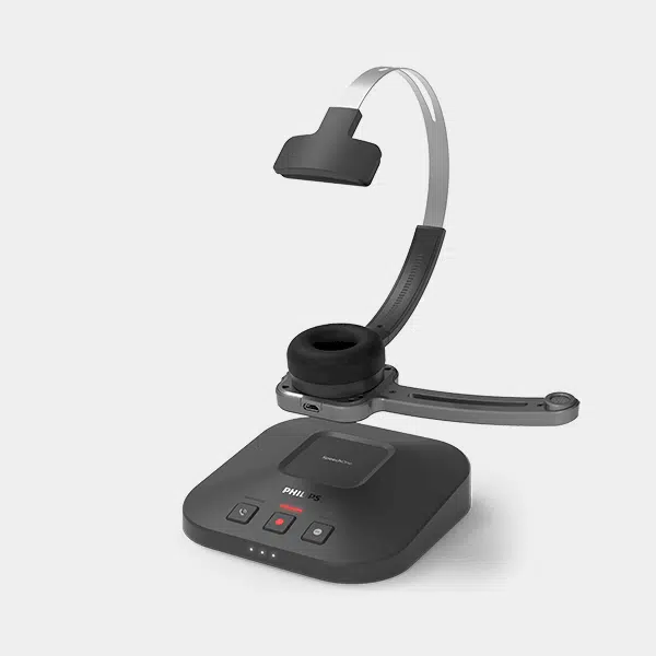 Philips SpeechOne PSM6000 Dicteerheadset met magnetisch oplaadstation voor draadloos opladen