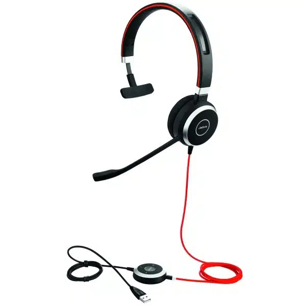 Jabra Evolve 40 USB mono-headset met USB- en 3.5mm aansluiting voor Dragon spraakherkenning