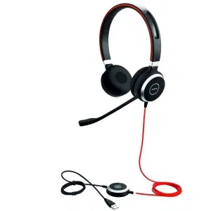 Jabra Evolve 40 USB stereo-headset met USB- en 3.5mm aansluiting voor Dragon spraakherkenning