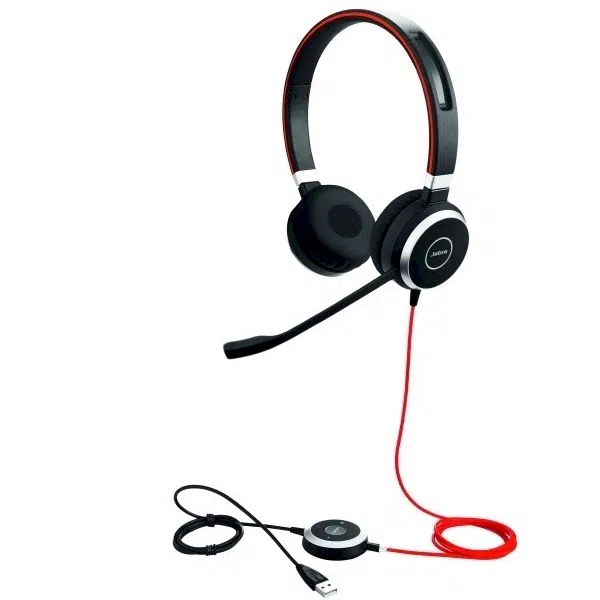 Jabra Evolve 40 USB stereo-headset met USB- en 3.5mm aansluiting voor Dragon spraakherkenning