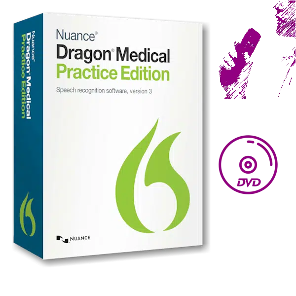 Dragon Medical Practice Edition 3 met Nuance PowerMic-3 dicteermicrofoon en DVD