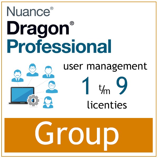 AVT spraak naar tekst - Spraakherkenning - Dragon Professional Group - Nuance User Management Tools - 1-9 gebruikers - Bij AVT
