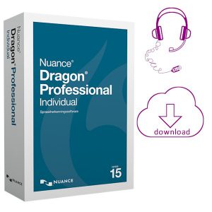 Nuance Dragon 15 Professional Individual - Spraakherkenning oftware als download + AVT USB-Headset