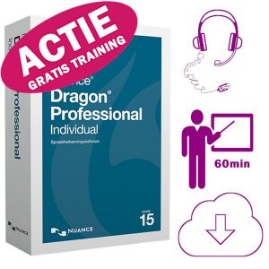 Nuance Dragon 15 Professional Individual - spraakherkenning software als download + GRATIS 60 minuten personal training + AVT USB-Headset + Bestanden op een Philips 32Gb USB-stick