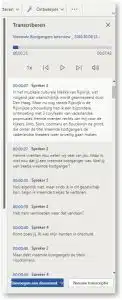Deel van het uitgeschreven interview