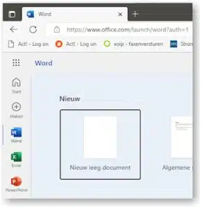 Een nieuw document starten in Microsoft 365