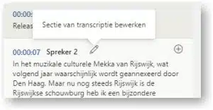 Tekstfragment bewerken