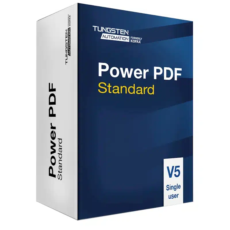 Kofax PowerPDF 5 Standard - DE beste PSD-software voor deze prijs! Geweldige PDF tool voor veilig maken en bewerken van PDF-documenten