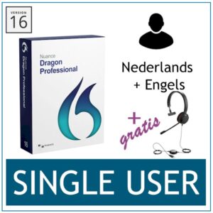 DRAGON PROFESSIONAL 16 SINGLE USER + GRATIS JABRA EVOLVE 20 USB-HEADSET