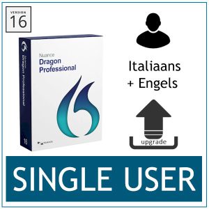 Nuance Dragon Professional 16 - UPGRADE - Single User - Italiaans+Engels - Bij AVT