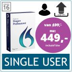 Dragon Professional Actie! Dragon Professional 16 Single User upgrade van Dragon 15 Professional Individual nu voor € 449,- inclusief btw - normaal € 499,-