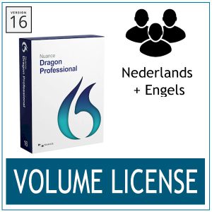 Nuance Dragon Professional 16 - Volume Licence - VLA - Nederlands+Engels - kies het aantal licenties - Bij AVT