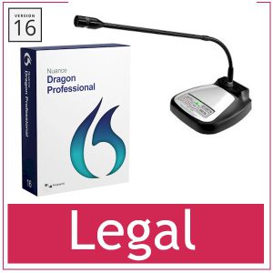 Nuance Dragon Legal voor juridische spraakherkenning - met SpeechWare 3-in-1 tafelmicrofoon - Bij AVT, de specialist