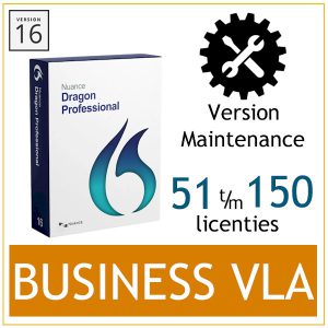 Nuance Dragon Professional 16 Business VLA - Version Maintenance - 51 t/m 150 licenties - Bij AVT
