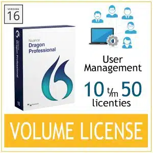 Nuance Dragon Professional 16 VLA User Management Utility - NUMAC - 10 t/m 50 licenties - Bij AVT
