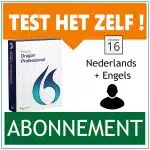 Test nu 14 dagen bij AVT de Dragon Professional 16 ABO spraakherkenningssoftware voor uw Windows pc en laptop
