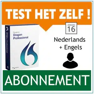 Test nu 14 dagen bij AVT de Dragon Professional 16 ABO spraakherkenningssoftware voor uw Windows pc en laptop