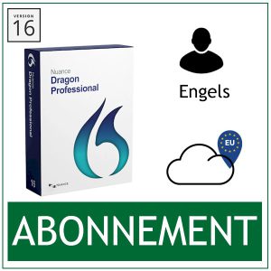 Nuance Dragon Professional 16 Abonnement - De Dragon 16 spraakherkenningssoftware als abonnement. Inclusief upgrades naar nieuwe versies en Cloud opslag van het spraakprofiel - Engels dicteren