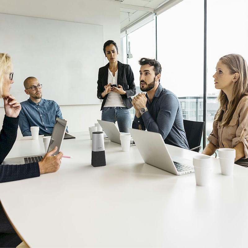 Vergaderingen opnemen doe je met een Philips SmartMeeting PSE0540 microfoon bij AVT verkrijgbaar