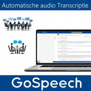 GoSpeech - automatische transcriptie (via AI spraakherkenning) van audio opnames van o.a. interviews, vergaderingen en lezingen