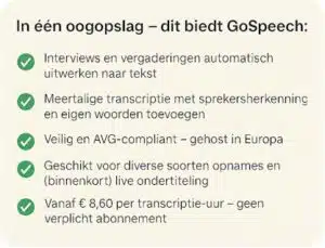 GoScript in het kort - Highlights
