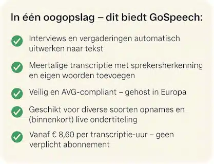 GoScript in het kort - Highlights