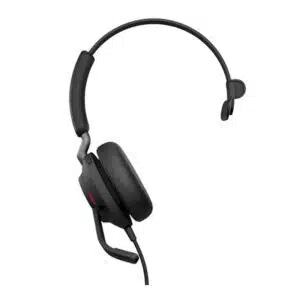 Jabra Evolve2 40 Mono headset voor o.a. Dragon spraakherkenning - met USB-A en USB-C aansluiting