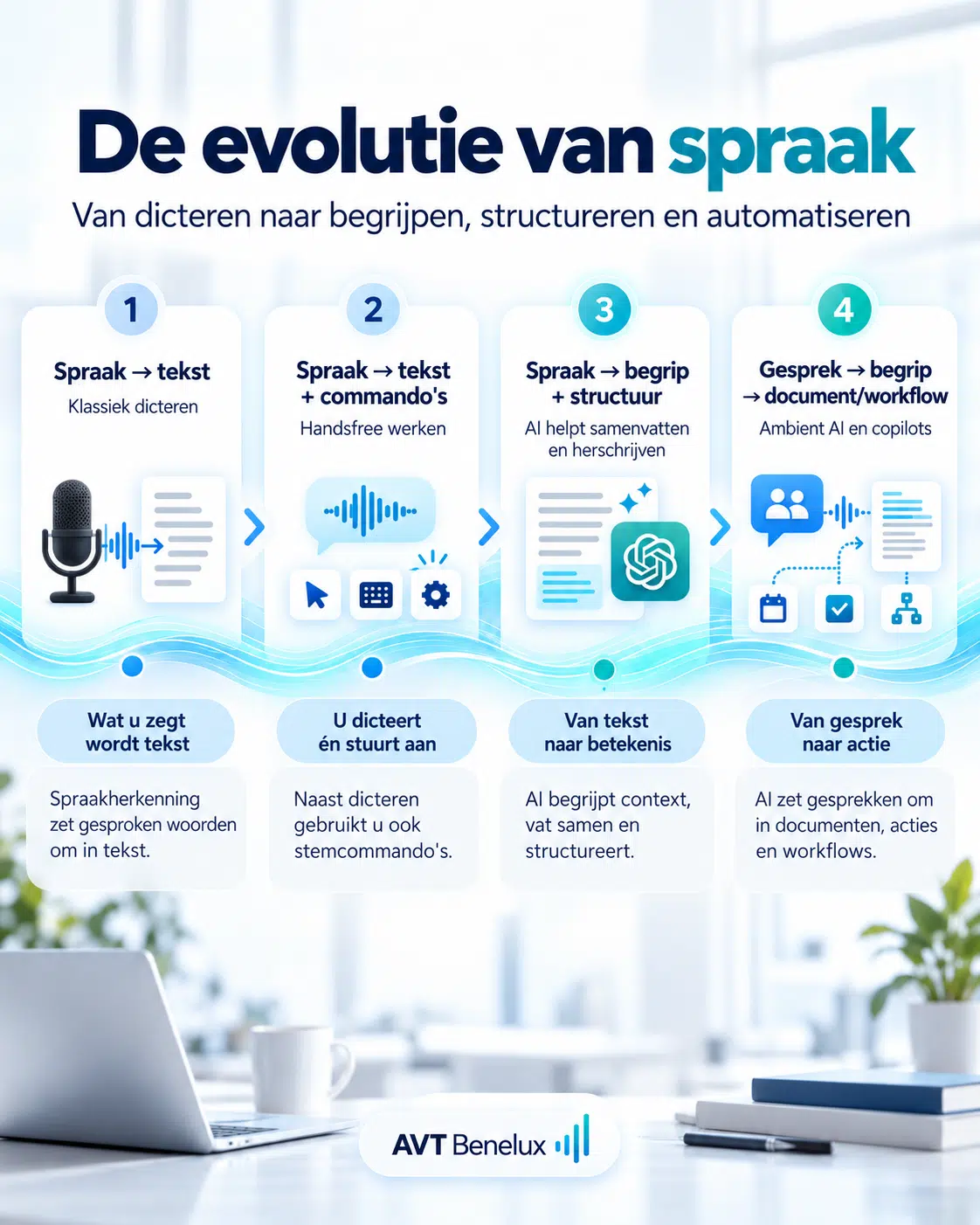 De evolutie van spraak: van dicteren naar begrijpen, structureren en automatiseren